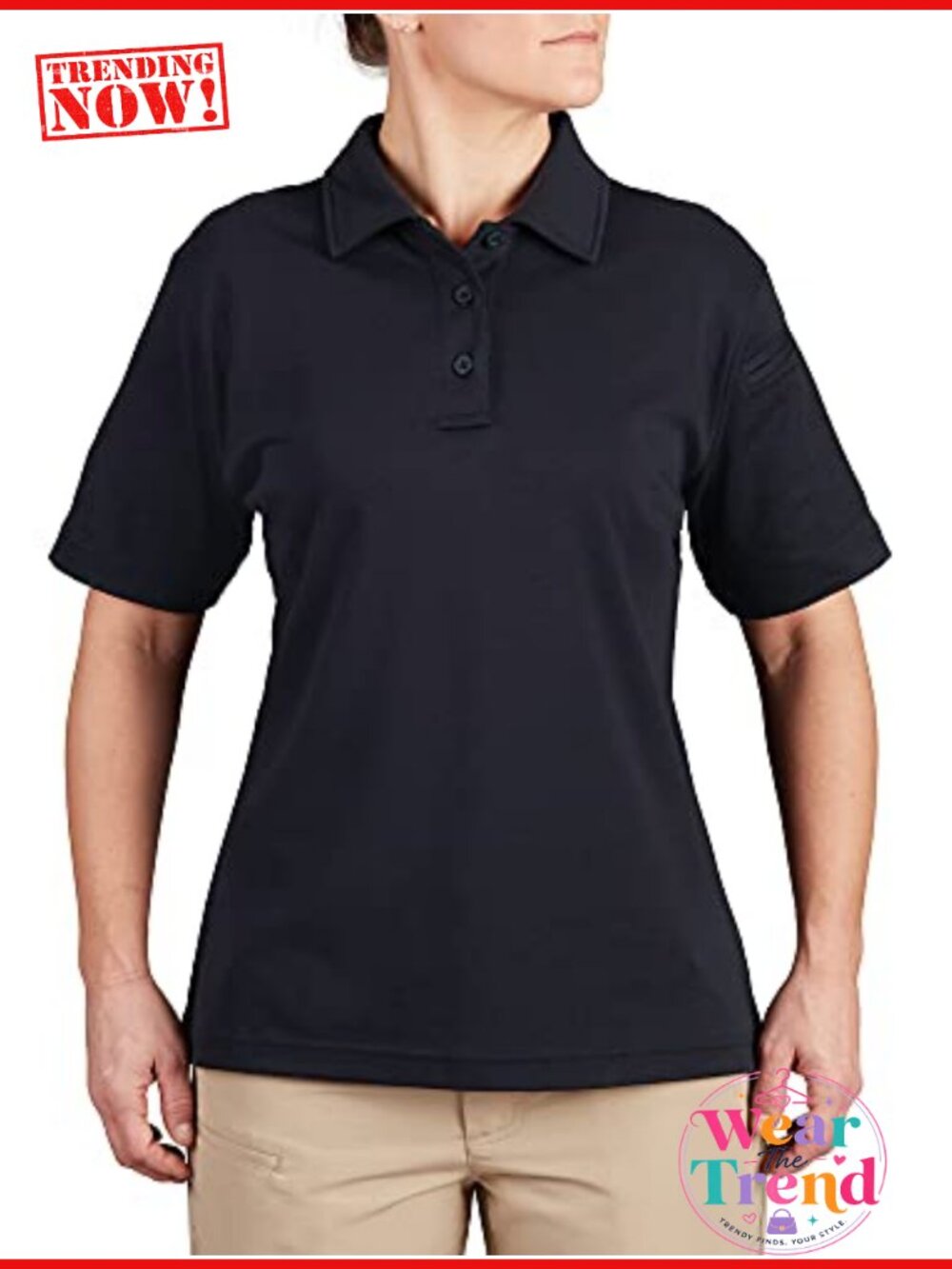 Women's Cotton Short Sleeve Polo Uniform Work Shirt